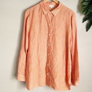 J. Jill long sleeve 100% Love Linen blouse